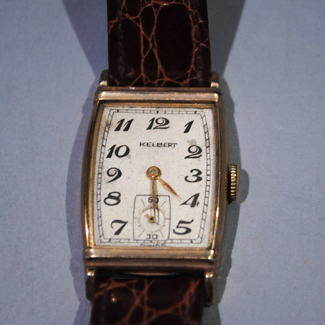 【売切り屋】KELBERT SWISS ケルバート メンズ腕時計 アンティーク 手巻き ゴールドカラー
