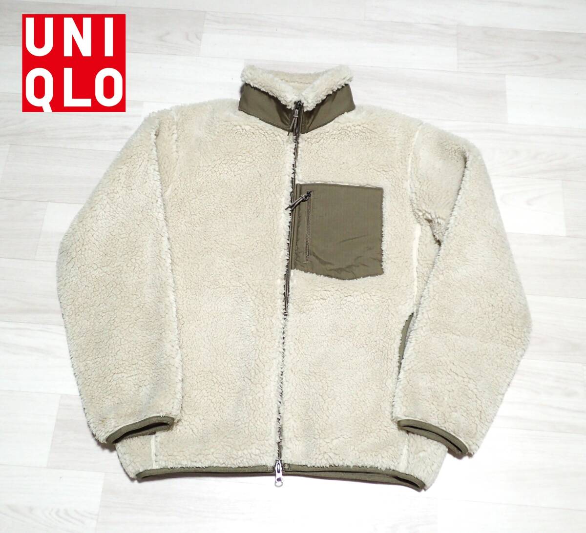 ☆UNIQLO　☆ユニクロ　☆モックネック　☆ボアジャケット　☆アウトドアジャケット　☆防寒着　☆メンズ　☆M