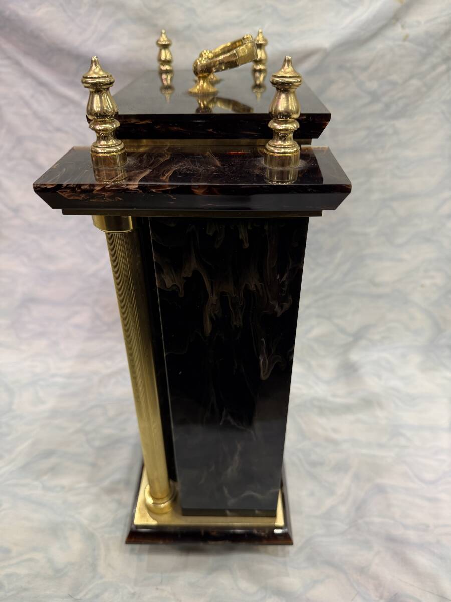 ジャンク品 SEIKO/セイコー高級 置き時計 鼈甲 大理石調 ジャンク品 SEIKO/セイコー高級 置き時計 鼈甲 大理石調