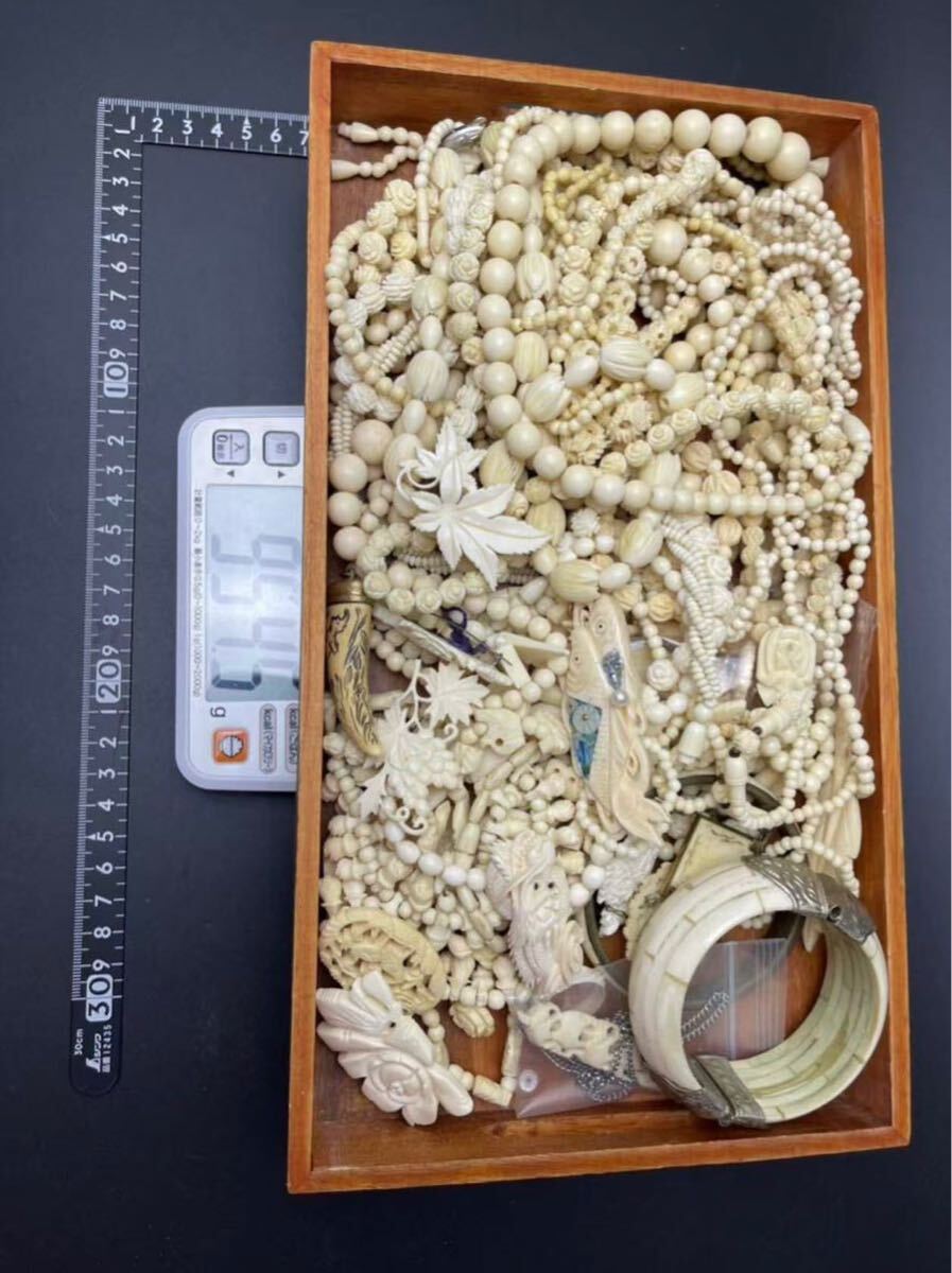 鯨歯風 90点以上おまとめ 341g 天然素材 ネックレス