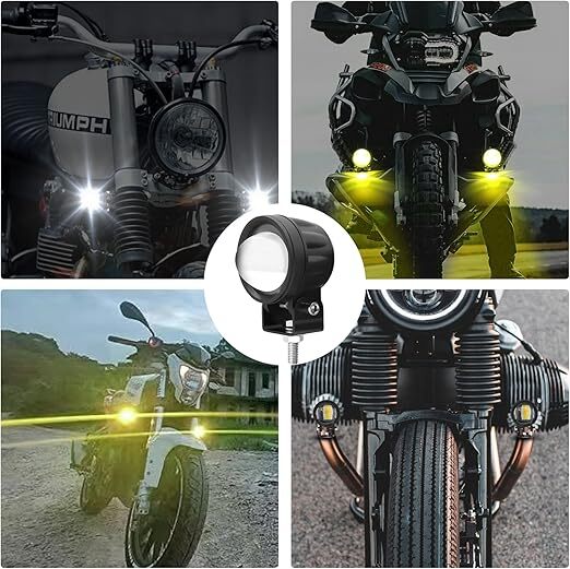 !_ мотоцикл грузовик Led противотуманая фара cut линия есть 20W 2 цвет желтый / белый переключатель 12V/24V передняя фара 2 шт. комплект + переключатель ( белый + желтый )