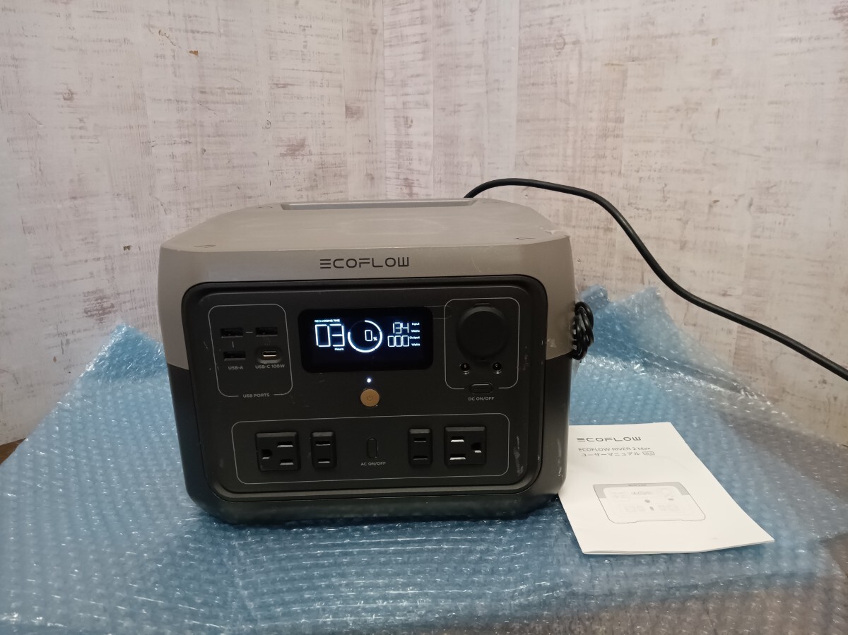 EcoFlow　エコフロー　EFR610 RIVER 2 MAX ZMR610 ポータブル電源 ポタ電　キャンプ　アウトドア　レジャー　現状品