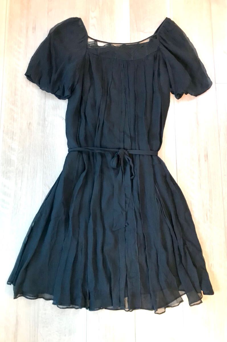 BCBG シルクシフォンパーティードレス　黒　M