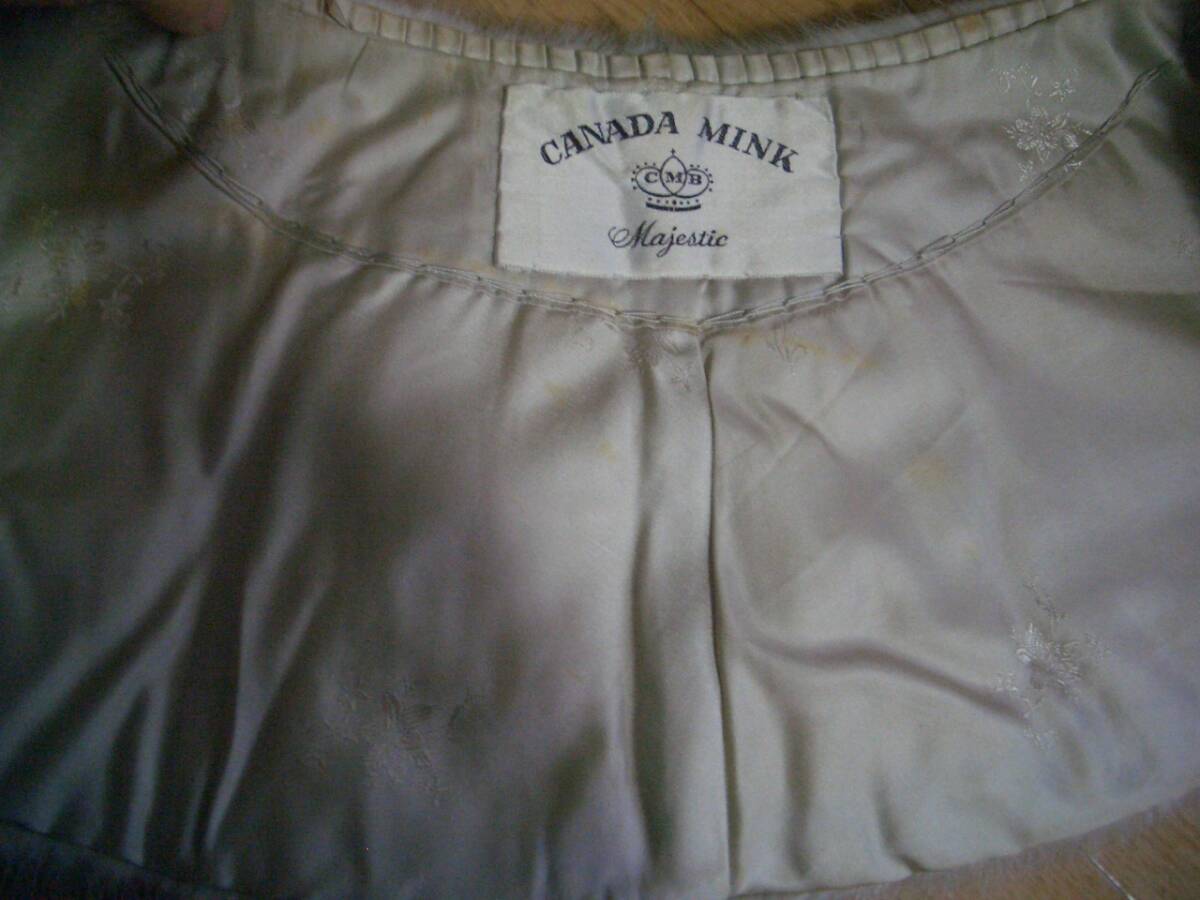 CANADA MINK сапфир норка * незначительный off серый высококлассный большой размер шаль прекрасный товар NO20* длина 138 см 