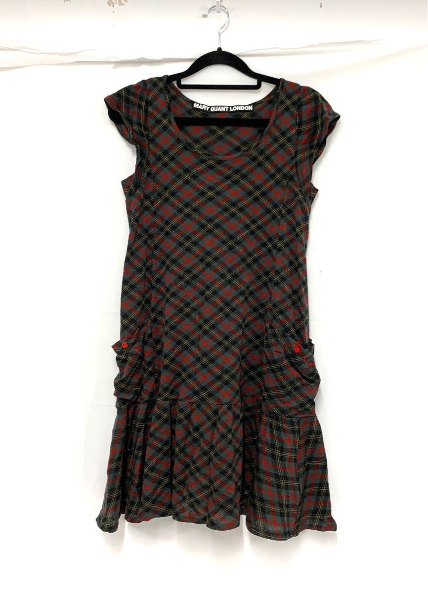 MARY QUANT LONDON マリークヮント ロンドン ワンピース レディース アクリル 毛 38 Mサイズ 現状品 カ4