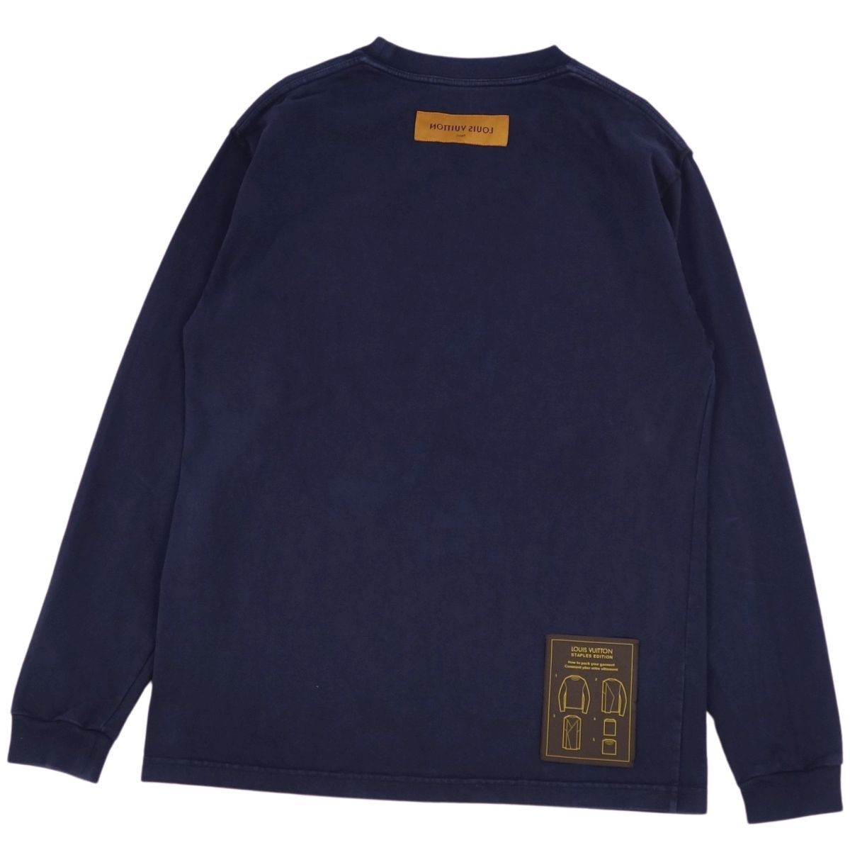 美品 ルイヴィトン LOUIS VUITTON 2020年 Tシャツ カットソー ロングスリーブ インサイドアウト ロゴ トップス メンズ S cf12ml-rm20f12468