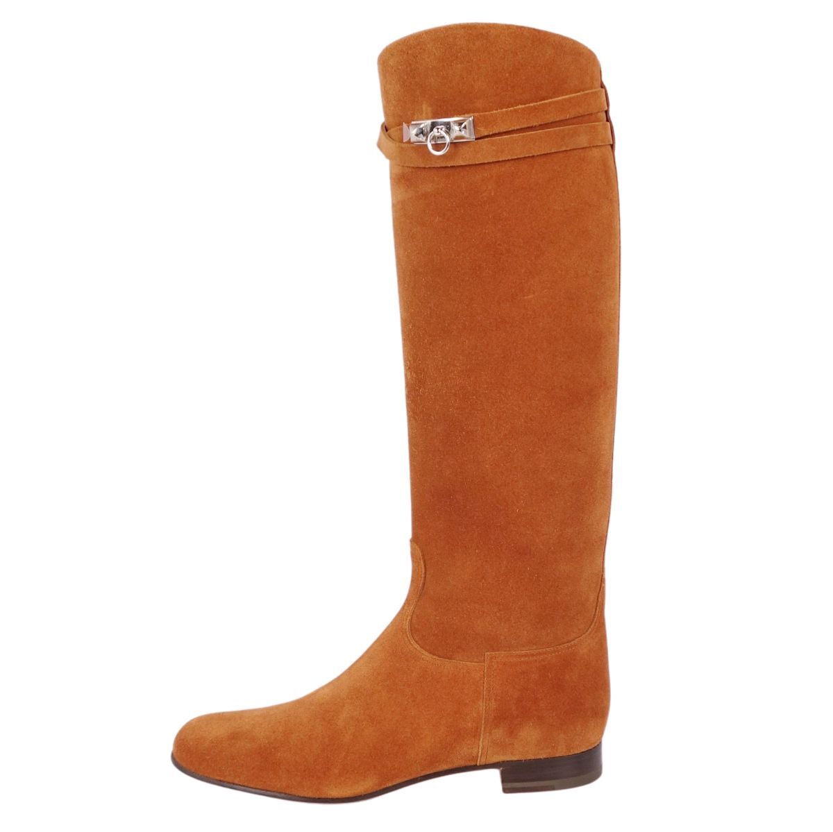 未使用 エルメス HERMES ブーツ ロングブーツ コリエドシアン メドール スウェードレザー シューズ レディース 37(24cm) cf12dl-rm20f12765_画像6