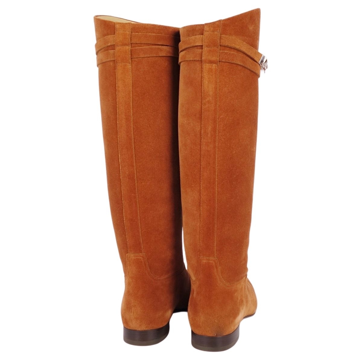 未使用 エルメス HERMES ブーツ ロングブーツ コリエドシアン メドール スウェードレザー シューズ レディース 37(24cm) cf12dl-rm20f12765_画像5