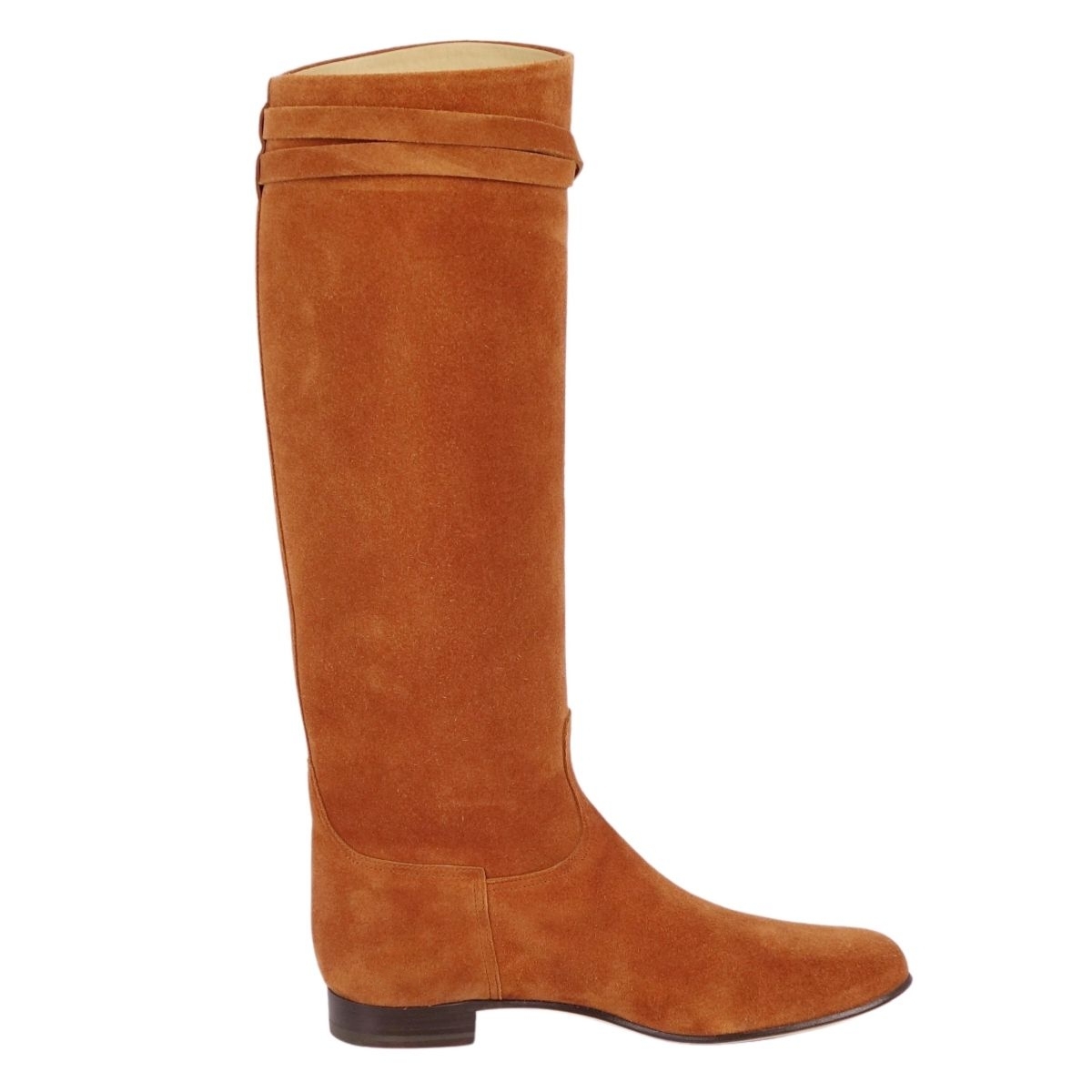 未使用 エルメス HERMES ブーツ ロングブーツ コリエドシアン メドール スウェードレザー シューズ レディース 37(24cm) cf12dl-rm20f12765_画像7