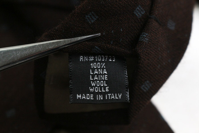 アルマーニコレッツォーニ ブランド ネクタイ ウール 小紋柄 ドット柄 PO メンズ ブラウン ARMANI COLLEZIONI