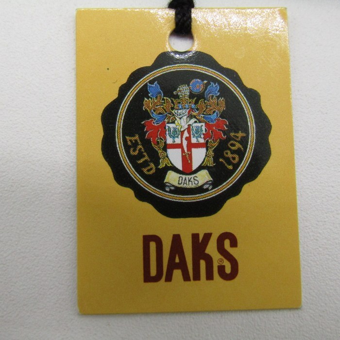 ダックス ブランド ネクタイ チェック柄 小紋柄 紋章柄 シルク 未使用タグ付 PO メンズ ネイビー DAKS
