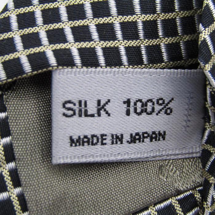 レノマ ブランドネクタイ チェック柄 シルク 日本製 PO メンズ ブラック renoma_画像5