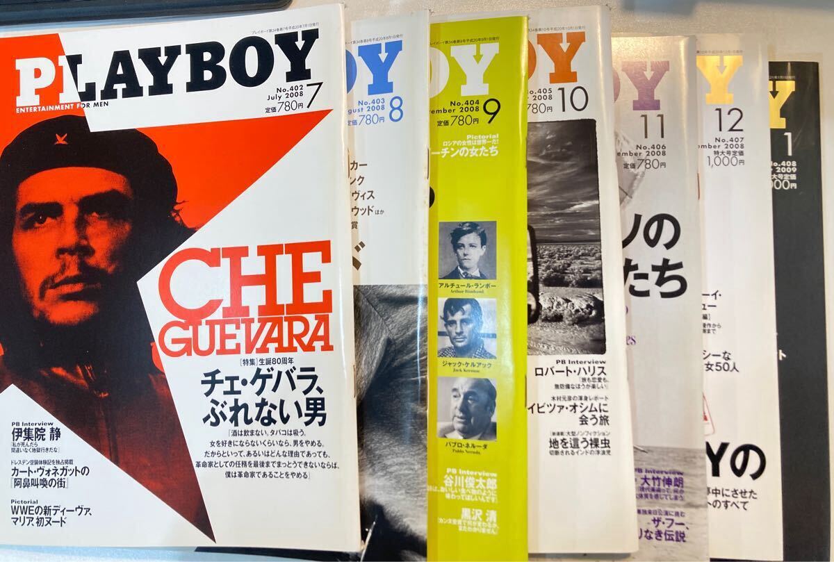プレイボーイ 日本版 PLAYBOY 2008年1月〜2009年1月 終刊前号 終刊号 13冊 雑誌 集英社