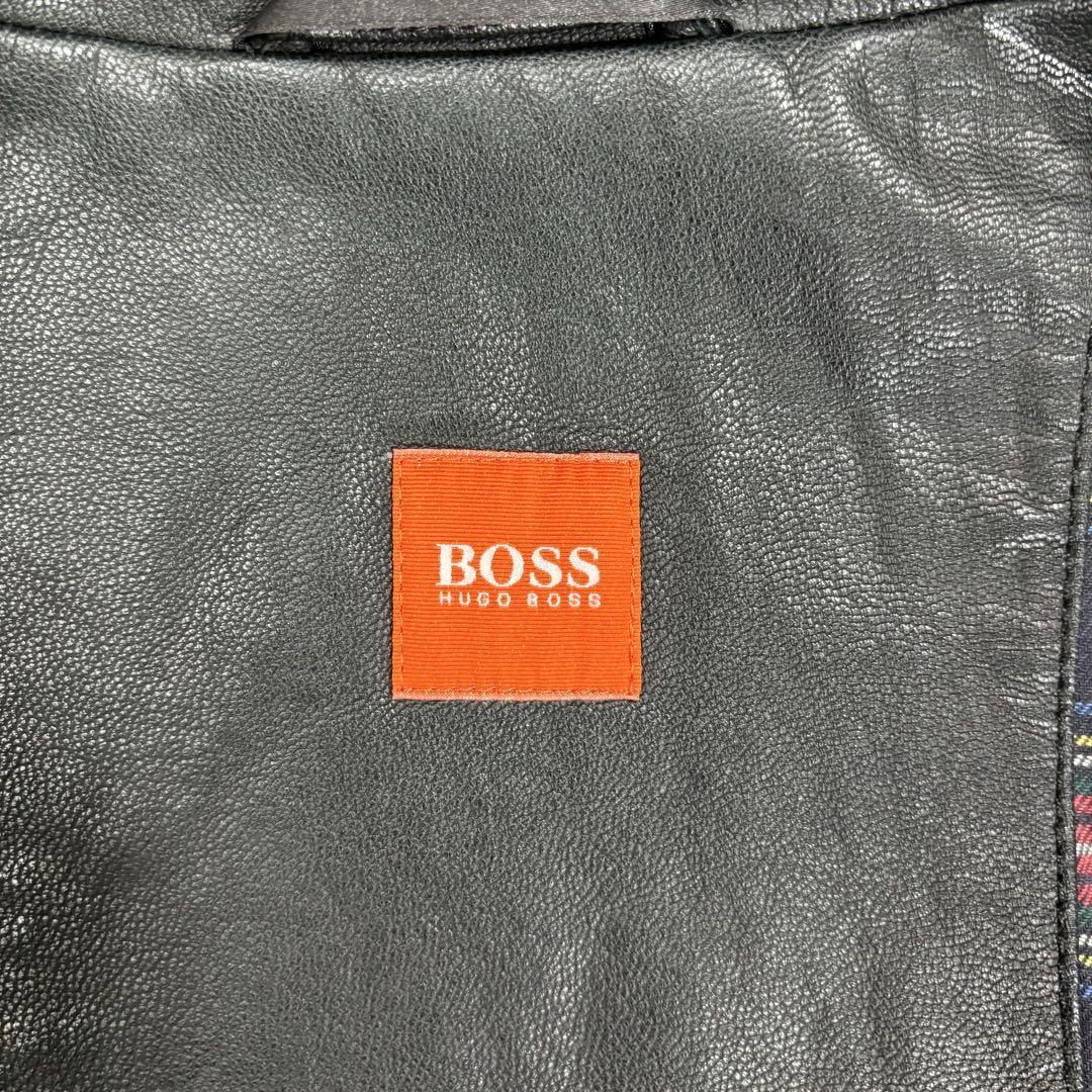 極美品/XLサイズ ヒューゴボス ラムレザージャケット ライダース 極美品/XLサイズ ヒューゴボス ラムレザージャケット ライダース