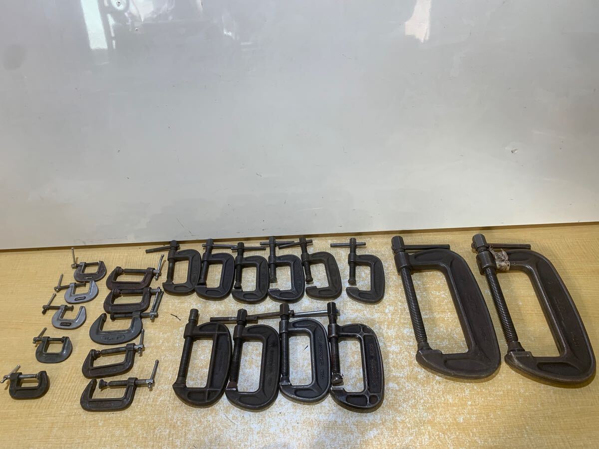 ● ロブスター スーパーツール SANKI TOP等 C型 シャコ万力 30～150ｍｍ 22点セット バイス クランプ 治具 工具 大工道具 固定 締付