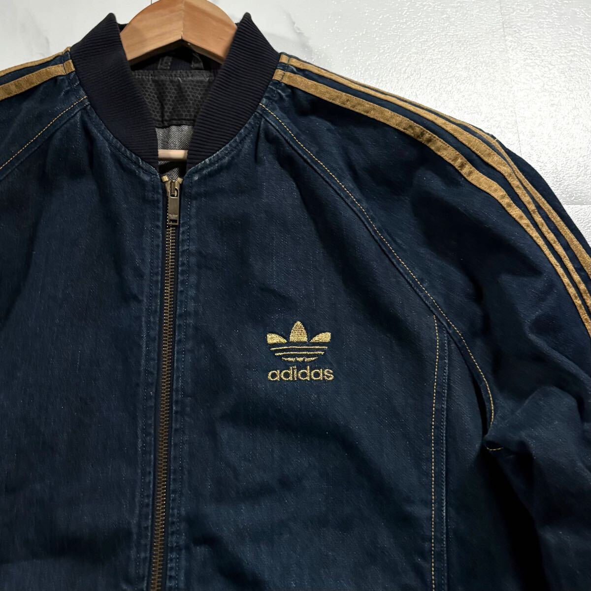 極美品/XXLサイズ DIESEL adidas コラボ別注 デニムジャケット 極美品/XXLサイズ DIESEL adidas コラボ別注 デニムジャケット