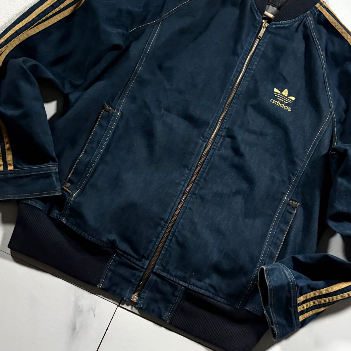 極美品/XXLサイズ DIESEL adidas コラボ別注 デニムジャケット 極美品/XXLサイズ DIESEL adidas コラボ別注 デニムジャケット