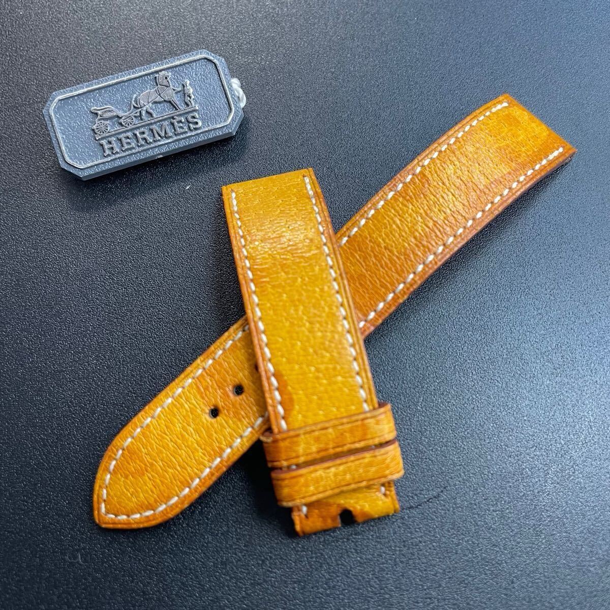 エルメス 純正レザーストラップ 腕時計用 ベルト 本革 ブラウン 時計ベルト 尾錠 クリッパー 17mm 16mm メンズ