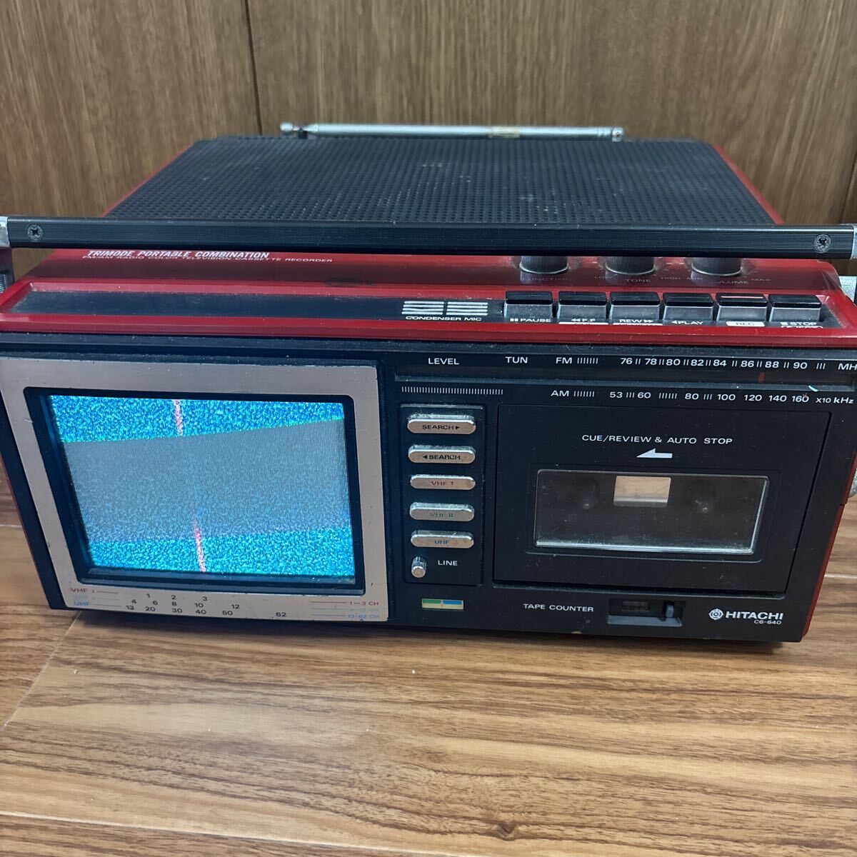 HITACHI カラーテレビ カセットデッキ チューナー C6-640 昭和 HITACHI カラーテレビ カセットデッキ チューナー C6-640 昭和