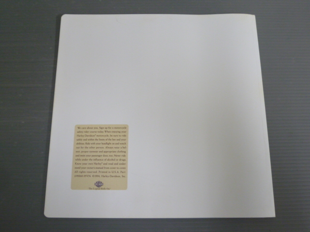  Harley Davidson 1995 MOTORCYCLE мотоцикл каталог проспект рекламная листовка новый товар не использовался #J20250101