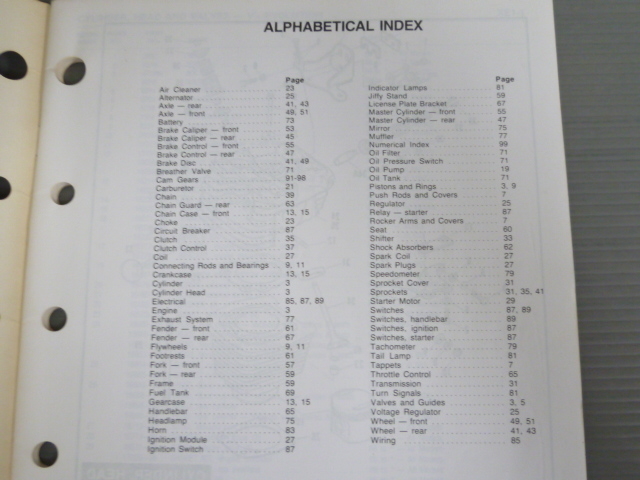 1986-1987 XLH MODELS модель 99451-87 английский язык Harley Davidson каталог запчастей #J20250101