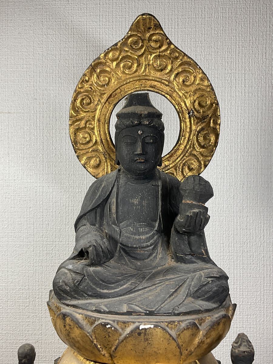 ○ 仏教美術○ 仏像□薬師如来像三尊仏○江戸時代○木彫○寄せ ○ 仏教美術○ 仏像□薬師如来像三尊仏○江戸時代○木彫○寄せ