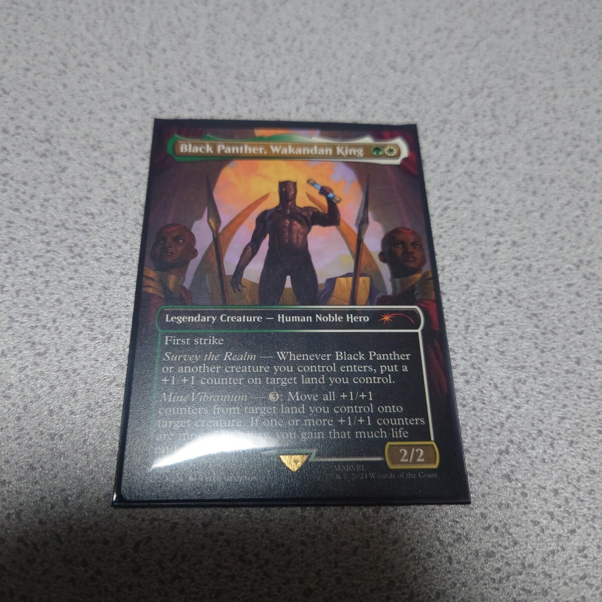 MTG SLD Black Panther, Wakandan King 英語 一枚 Secret lair MARVEL Black Panther 即決