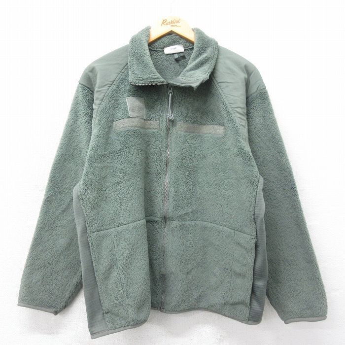 XL/古着 長袖 ミリタリー フリース ジャケット メンズ 00s ECWCS GEN3 レベル3 ラグラン 緑系 グリーン 25jan16 中古 アウター フライト