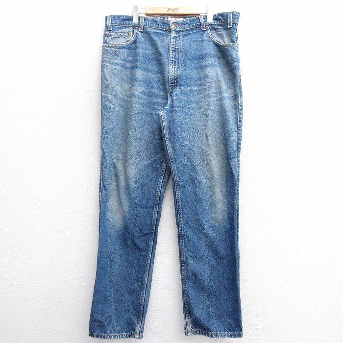 W41/古着 リーバイス Levis 540 ジーンズ メンズ 00s シグネチャー ヒゲ コットン 大きいサイズ 紺 ネイビー デニム spe 25jan17 中古 ボト
