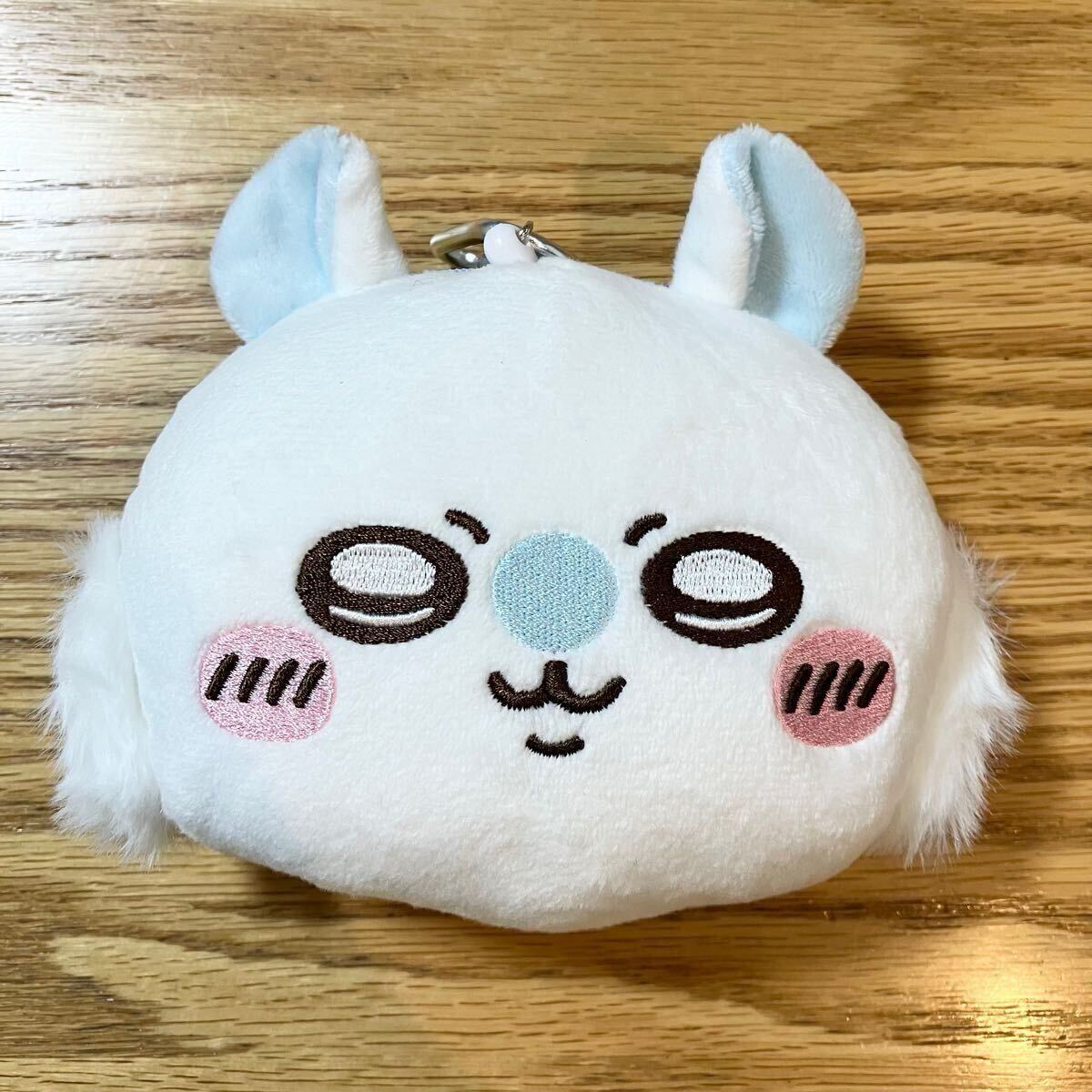 即決 新品 非売品 ちいかわ ぬいぐるみパスケースポーチ ② モモンガ カラビナ付き リールパスケース カードケース ポーチ マスコット