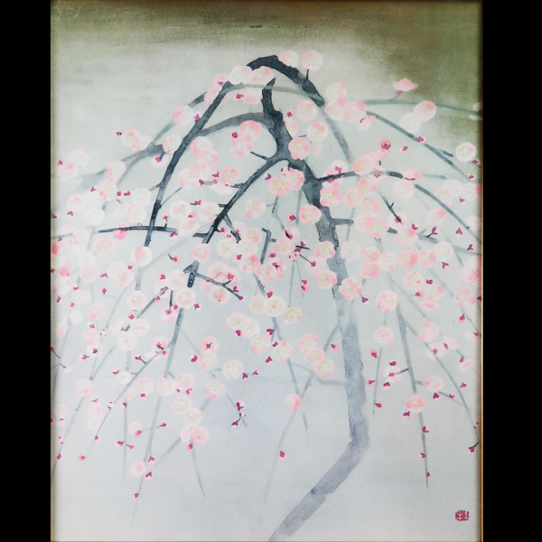 ◇雅◇ 真作保証 奥村土牛 「薄紅梅」 限定200部 工芸画 8号 ◇雅◇ 真作保証 奥村土牛 「薄紅梅」 限定200部 工芸画 8号