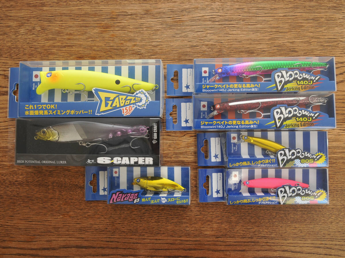 【限定モデルのみセット】BlueBlue ブローウィン140J フィッシュマンズ ガンクラフトコラボ ブルーブルー GAN CRAFT SCAPER ゴールド
