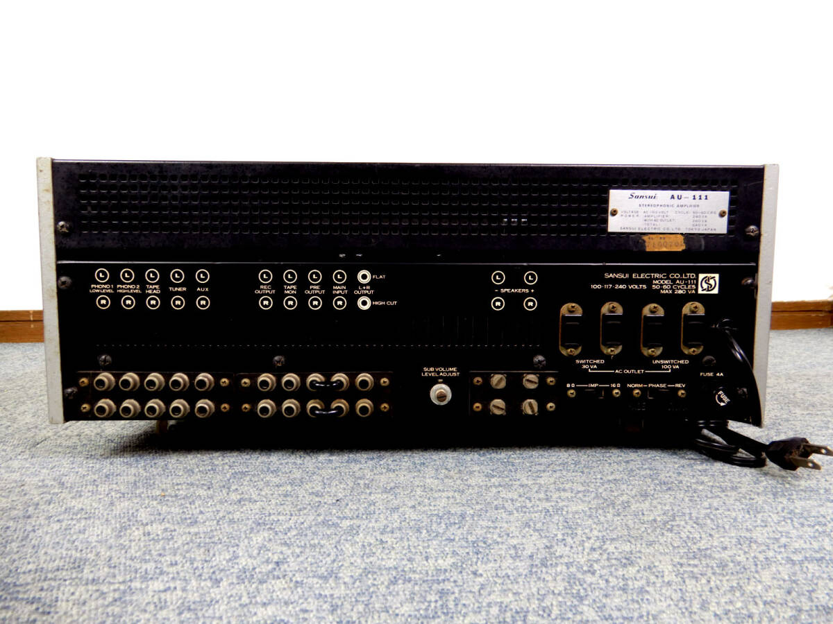 SANSUI ◇ 山水 サンスイ 真空管プリメインアンプ 名機 AU-111 SANSUI ◇ 山水 サンスイ 真空管プリメインアンプ 名機 AU-111