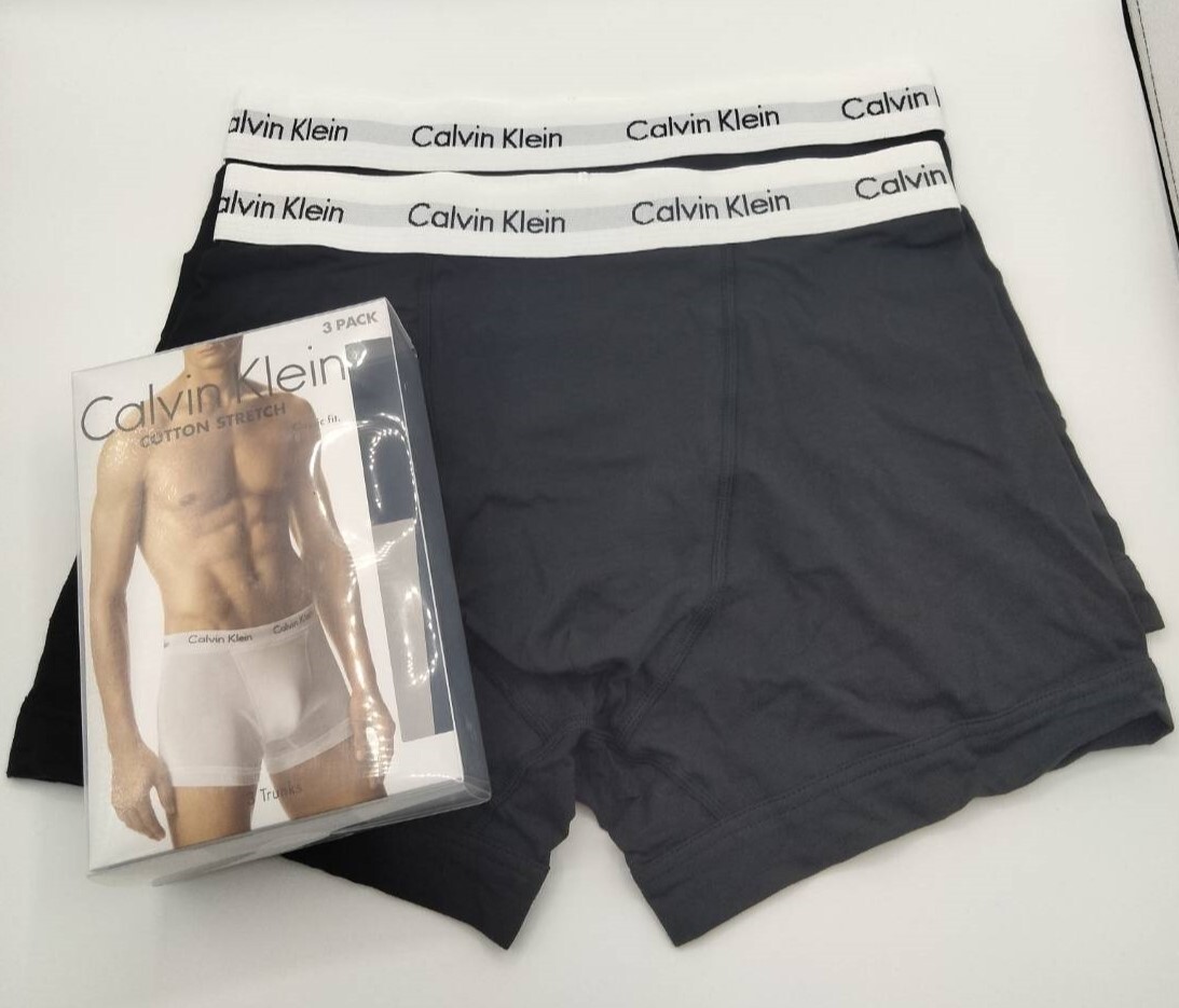 【Lサイズ】Calvin Klein(カルバンクライン) コットンストレッチ ボクサーパンツ ブラック 2枚組 メンズボクサーパンツ 男性下着 U2662