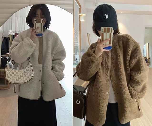 長袖アウター厚手 長袖コート 羽織 もこもこ かわいい カジュアル 無地 シンプル 秋冬【大きいサイズあり】 XL ブラウン