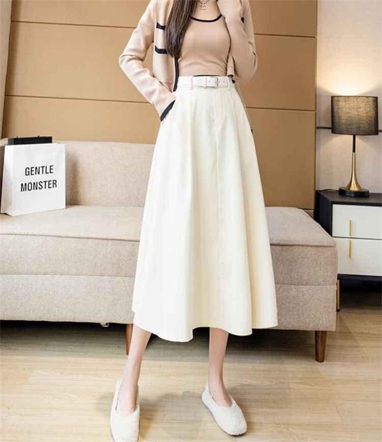 ハイウエスト アンブレラスカート シンプル ラージスイング シンプル きれいめ XL ベージュ