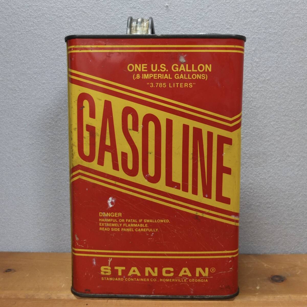 1950-60s STANCAN アメリカ製 ガソリン缶 1ガロン ヴィンテージ オリジナル 当時物 ブリキ 携行缶 キャンプ ランタン アメリカン