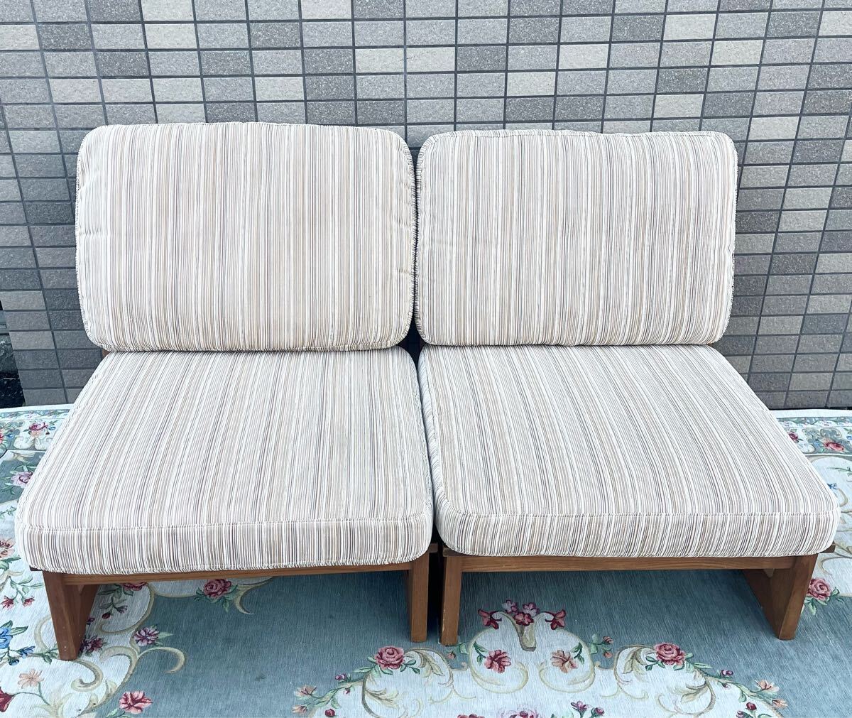 送料無料　karimoku カリモク家具 木組 ローソファ 2人掛けソファ 和モダン セパレート ナチュラル 北歐スタイル 2Pソファ　WN50シリーズ