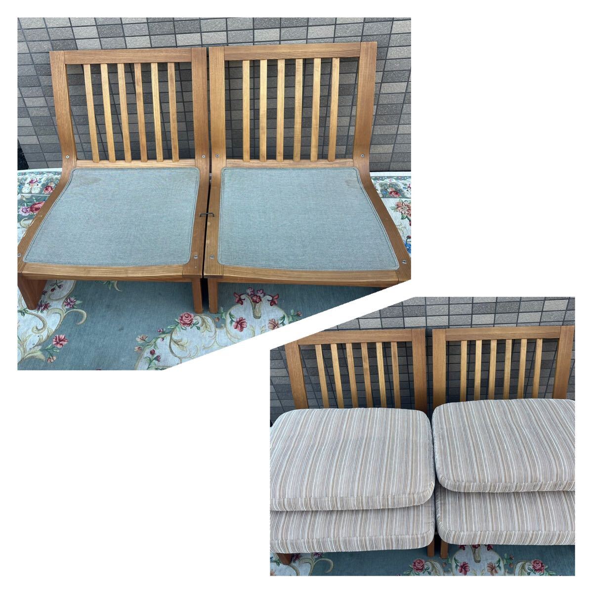 送料無料　karimoku カリモク家具 木組 ローソファ 2人掛けソファ 和モダン セパレート ナチュラル 北歐スタイル 2Pソファ　WN50シリーズ