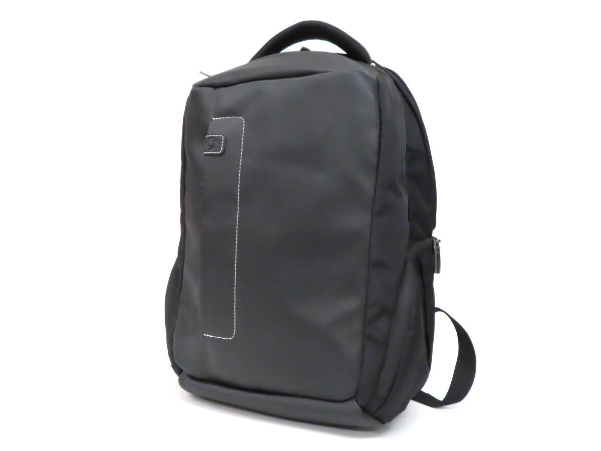 24601 美品 Samsonite サムソナイト LOCUS ECO ローカスエコ リュックサック バックパック デイパック ポリエステル 黒 ブラック メンズ