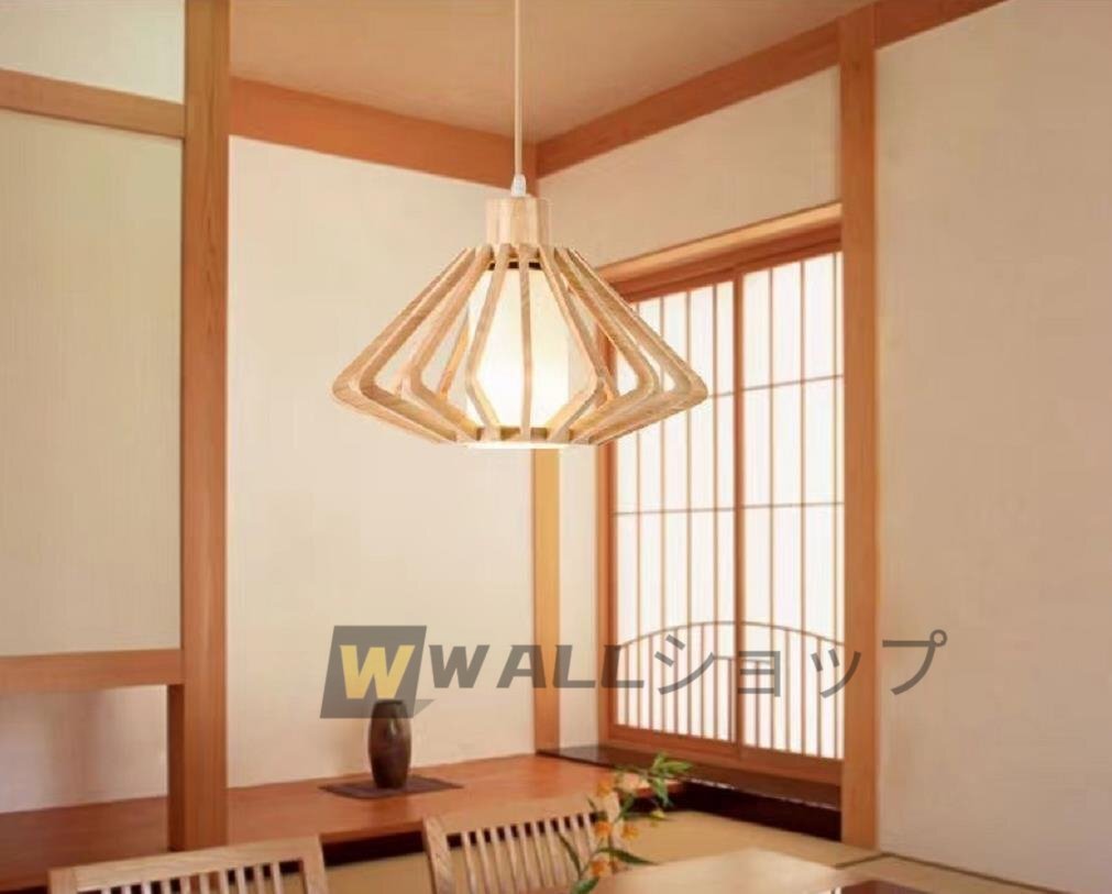 超美品高級感和風(fēng)シャンデリア 木制畳ランプ 木制シャンデリア 北歐 レストランシャンデリア 廊下ランプ 玄関ランプ 照明器具