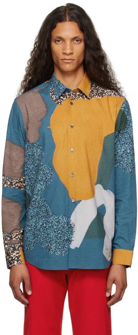 ポールスミス/Paul Smith 総柄長(zhǎng)袖シャツ Abstract Textile アブストラクト テクスチャー 23AW　 2023年秋冬モデル 【定価】35,200円