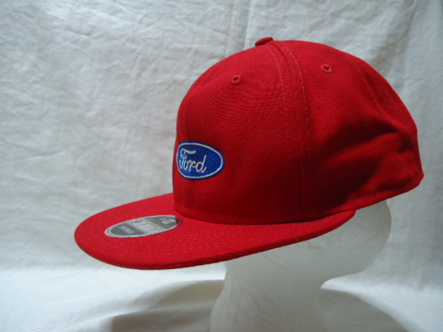 即決?。眨印EW ERA　FORD　フォード　帽子　赤色　美品　フラットツバ