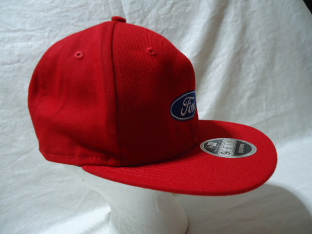 即決?。眨印EW ERA　FORD　フォード　帽子　赤色　美品　フラットツバ