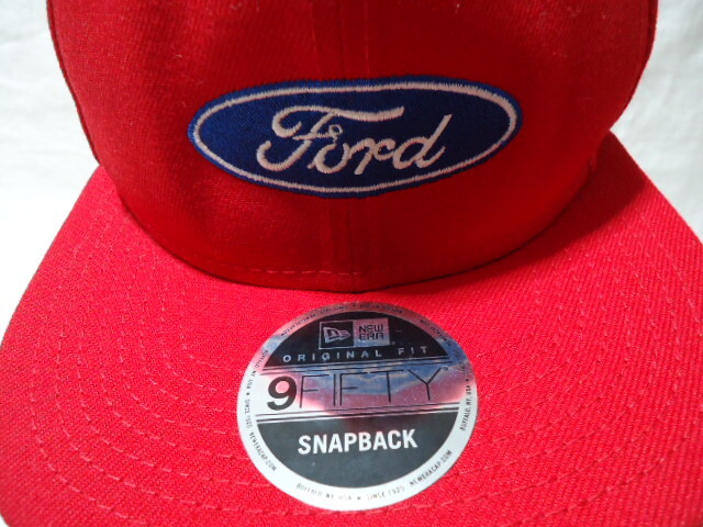 即決?。眨印EW ERA　FORD　フォード　帽子　赤色　美品　フラットツバ