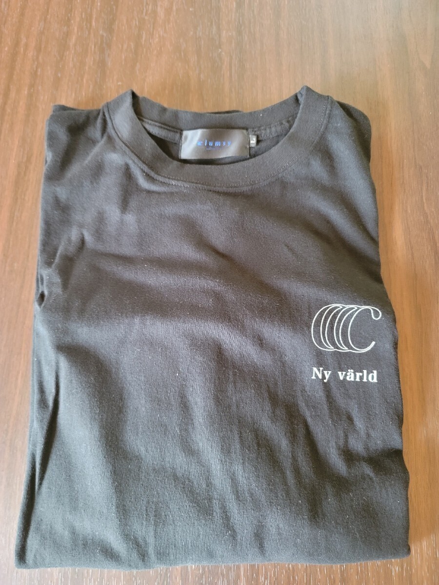 clumsy.PICTURES CRESCENT MOON L/S TEE ロングスリーブ Tシャツ　Lサイズ ロンT ブラック