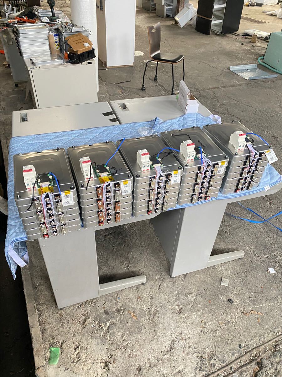 蓄電池 震災対策 5個 セット リチウムイオンバッテリー 48v BMS付き アプリで管理出来ます リーフバッテリーブレーカー無料