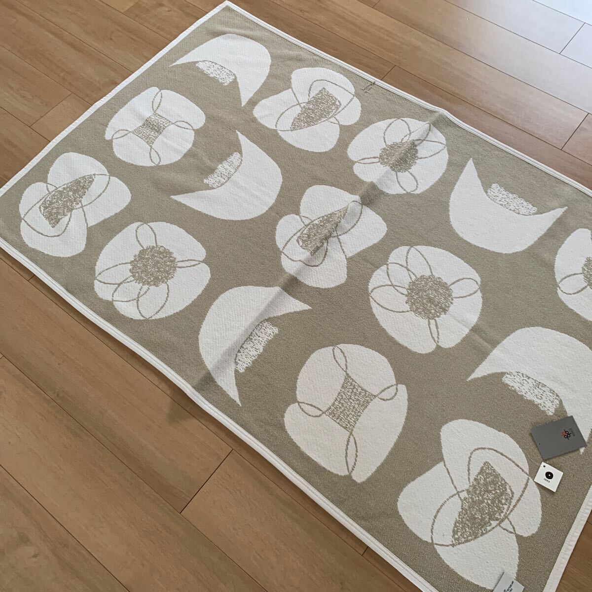 山口一郎さん　畫家　イラスト　絵　花　コットンブランケット　IDEE イデー　希少　廃盤