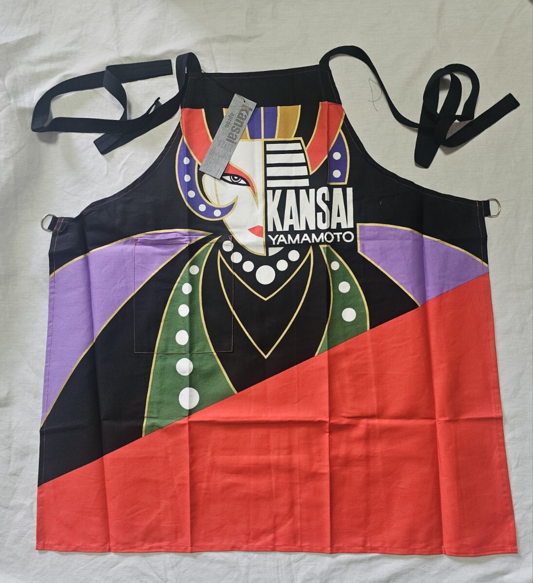 KANSAI YAMAMOTO カンサイヤマモト 初期作品 エプロン 綿100％ キッチン ガーデニング 山本寛斎 前掛け