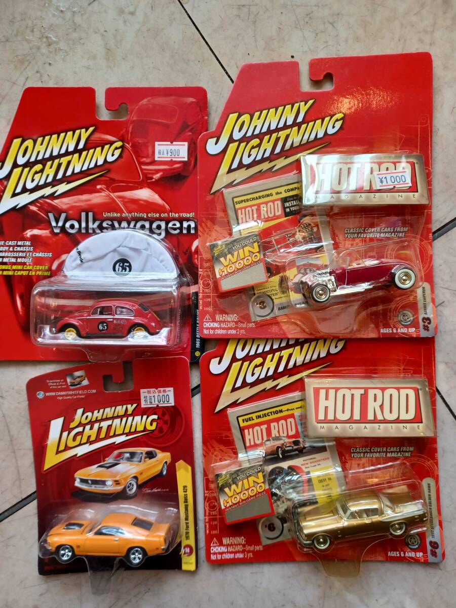 新品 未使用 Johnny Lightning ジョニーライトニング 4台セット HOTROD